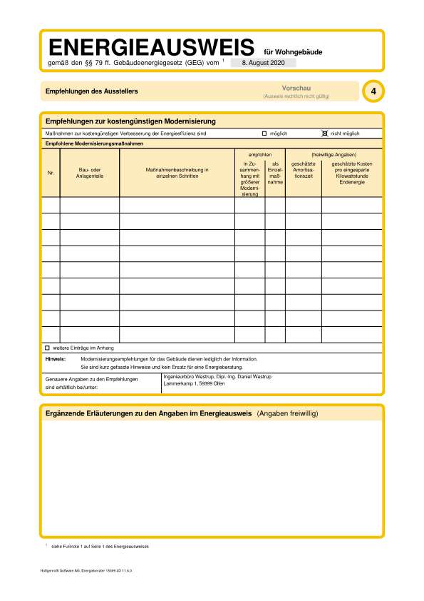 vorläufiger Energieausweis